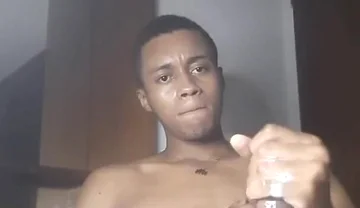 Webcam Stream BBC Sitting and Stroking Thick Black Cock with Lots of Saliva and Lube Black20one