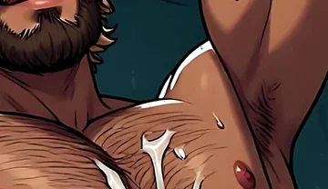 Handsome Hairy Men Erotic Art