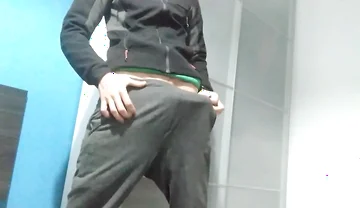 I Show You My Hard Banana Inside My Pants and I Masturbate in My Friend's Bedroom