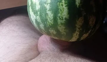 The Watermelon Is so Sweet and Juicy My Penis Liked It!