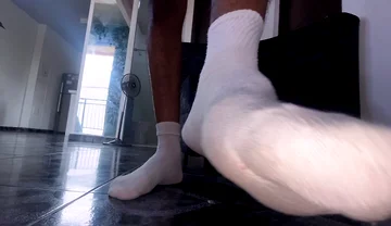 Big Bulge to Adore Furry and Sweaty White Socks for Elonqueserte in Pleasure