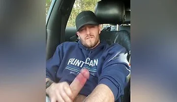 Pulling Over To Wank My Fat Cock In The Car Park