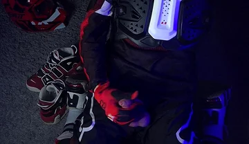 Horny Biker Plays with His Dick