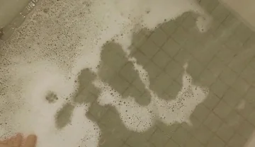 White Young Skinny Boy Under the Shower Piss and Cum