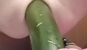 He Shoves the Biggest Zucchini up His Ass, Along with His Hand.