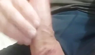 With My Girthy Cock Pointing Out Through Worn-out Boxers, Pumping Out a Big and Creamy Cum Load