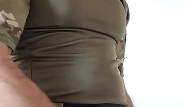 Police Officer with a Huge Cock Masturbating.
