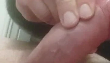 Emptying My Thick (double Cock Ring Bound) Cock From a Big Creamy Cum Load All Over My Entire Black T-shirt