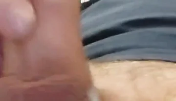 My Thick Cock Releasing a Creamy Low-hanging Cum Load