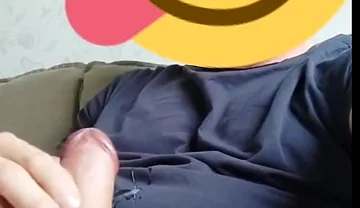 Me Gently Jerking My Hard and Smooth Cock Ending up In Creamy Cumshot Spilled onto T-Shirt