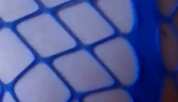 Amatuer Crossdressor in Blue Body Stocking