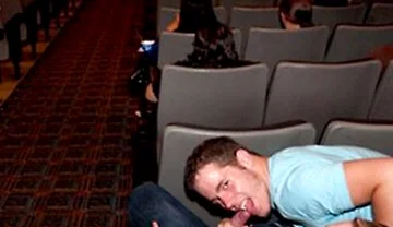 Strangers Meet And End Up In A Steamy Back Row Fuck During A Public Movie Showing
