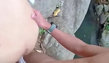 Sloppy Bareback Fucked In The Jungle