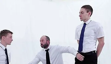 Self-control Test: Elder Adrian Duval Fails And Takes Two Raw Cocks