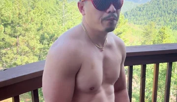Mountain Top Tease: Muscular Asian Hunk's Solo Show