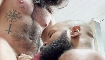 Hot Sex with Viking. Fuck of Two Hairy and Bearded Men