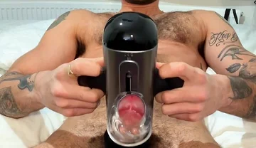 Solo Masturbating with Insane Sex Toy