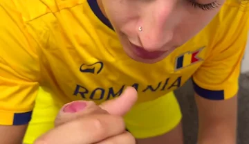 Tall English Stepdaddy Sucked off by Romanian Femboy