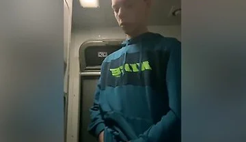 Im Jerking Off In The Train Toilet, They Almost Caught Me, A Tot Of Cum