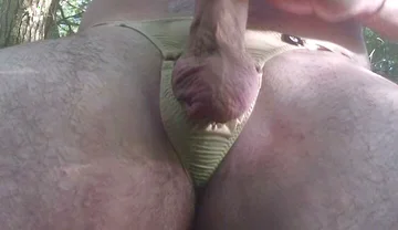 Cocknudist Strokes Cock in the Woods