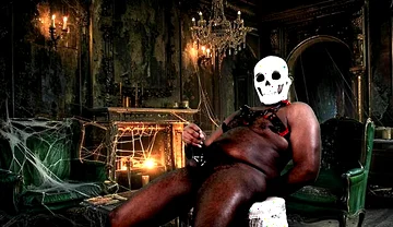 Gooning at the Haunted Mansion - Huge Cocked Beefy Jock Ready to Blow Massive Load