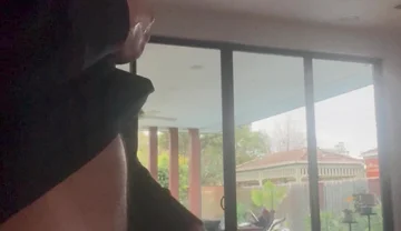 Jerking of Hoping My Next Door Neighbour Sees My Cock