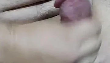 Chatting and Playing Till Rock Hard, Red Cock Cum Shooting