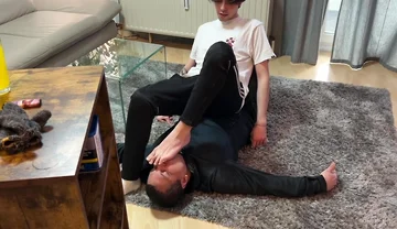 Feet socks master licking