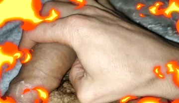 The Man's Huge Cock Is so Hot It Literally Burns!!