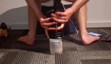 Anal! Twink Boy Pyramid Dildo Riding