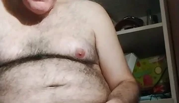 The Cumshot of the Old Pig in Chiara's Hairy Pussy