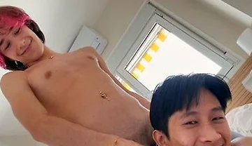 Real Life - Hung Uncut Twink Fucks His Asian Boyfriend In Chastity