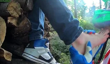 Take Off Dc Shoes Of Blond Teen 18+ Boy