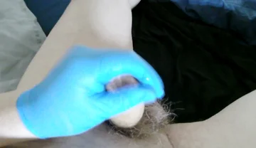 Latex Gloves and Lube Worked a Treat. Spunk, Wank, Toss, Jerk