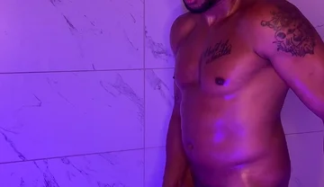 Raw Nasty BBC Shower Jerk off with Ass Play