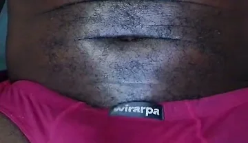 Bulging Out of My Burgundy Underwear as I Am Working on Computer