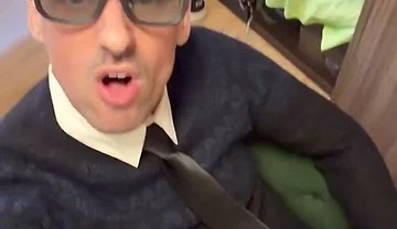 Stepdaddy Showing off Big Cock and Pissing