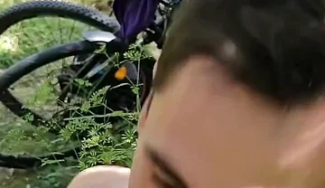 Gay Cruising in the Forest, Hot Blowjob
