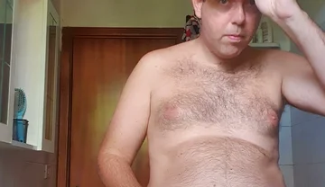 Nude in Bathroom with Hat