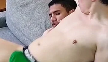 Two Young and Attractive Stepbrothers Fuck After Cleaning.