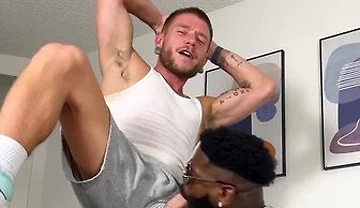 Sweaty Jock Colt Spence Destroys Toy With Huge Dick And Busts Giant Load