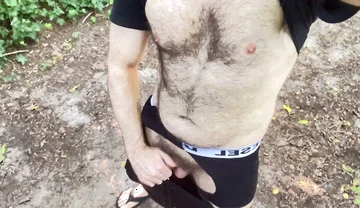 Hairy Bator Side Jerk off Expose Cock Dong Penis Dick