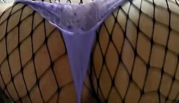 Femboy Trap Riding Dildo In Sissy Fishnet And Thigh High Socks