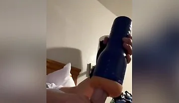 Using My Fleshlight In A Hotel Room Until Cum