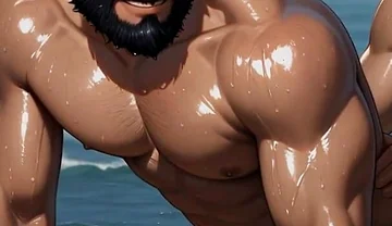 Short Ai Video Bearded Beach Boys Cocks