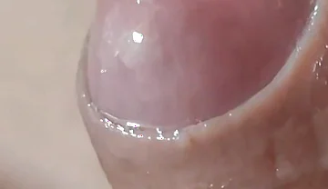 Lots of Gelatinous Pre-cum From the Straight Glans..