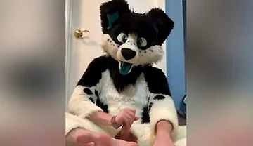 Furry Shows Off Feet & Fucks A Plushie