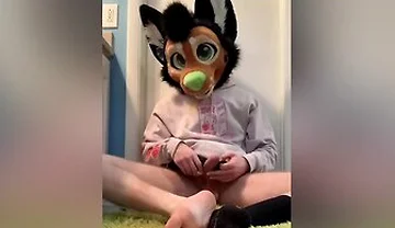 Furry Nerd Showing Off Feet Verbal Jerking Off With Sock