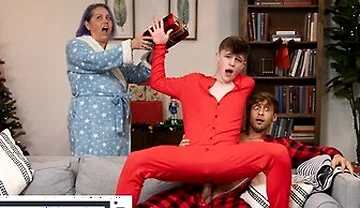 Men - Dom King Plays Video Games On Christmas Morning While Jake Preston Sneakily Sucks His Cock