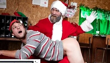 Men - Benjamin Blue Rides A New Christmas Toy In Front Of Stepdaddy Cakes, Then Rides Him Instead